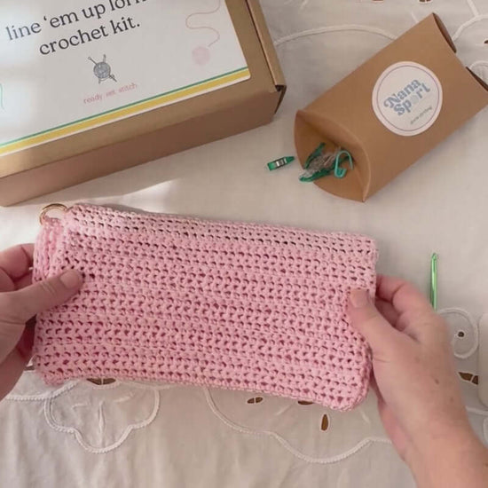 Video of line 'em up lorna crochet kit